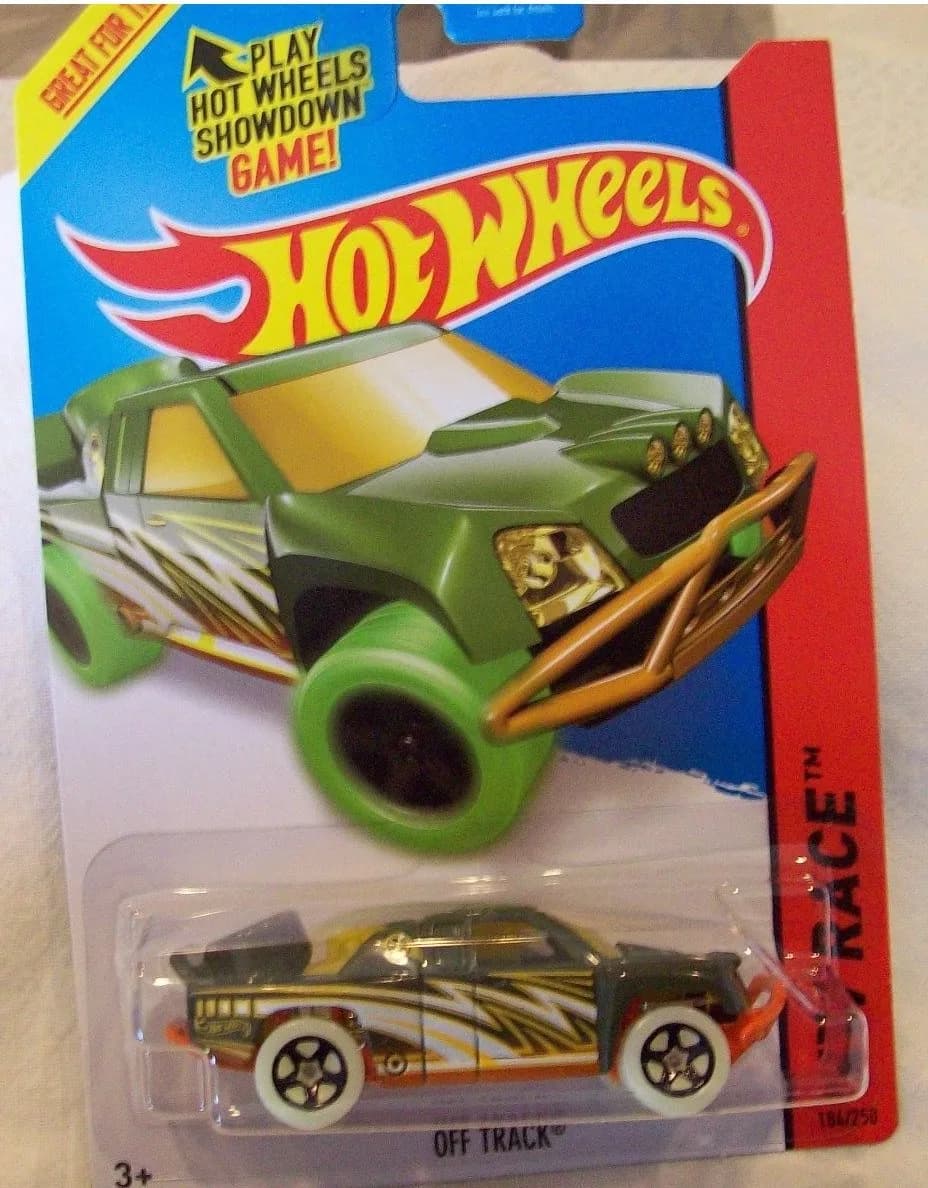 Hot Wheels Off Track Treasure Hunt 1:64 Scale Die-Cast Truck | Collectible Toy Car for Kids 3+ — 4 inches x 2 inches x 2 inches