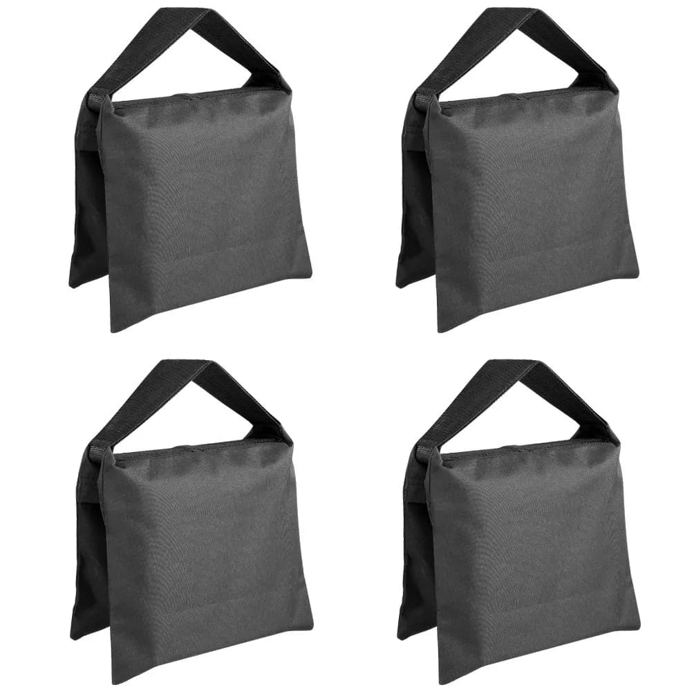 NEEWER Sandbags for Photography 4 Pack Black Heavy Duty 20lb | Heavyweight Support for Light Stands & Tripods — SB-BL4