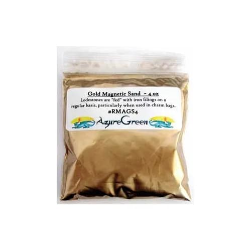 AzureGreen Gold Magnetic Sand 4oz (118g) | Authentic USA Import for Money Drawing Spells - main product image