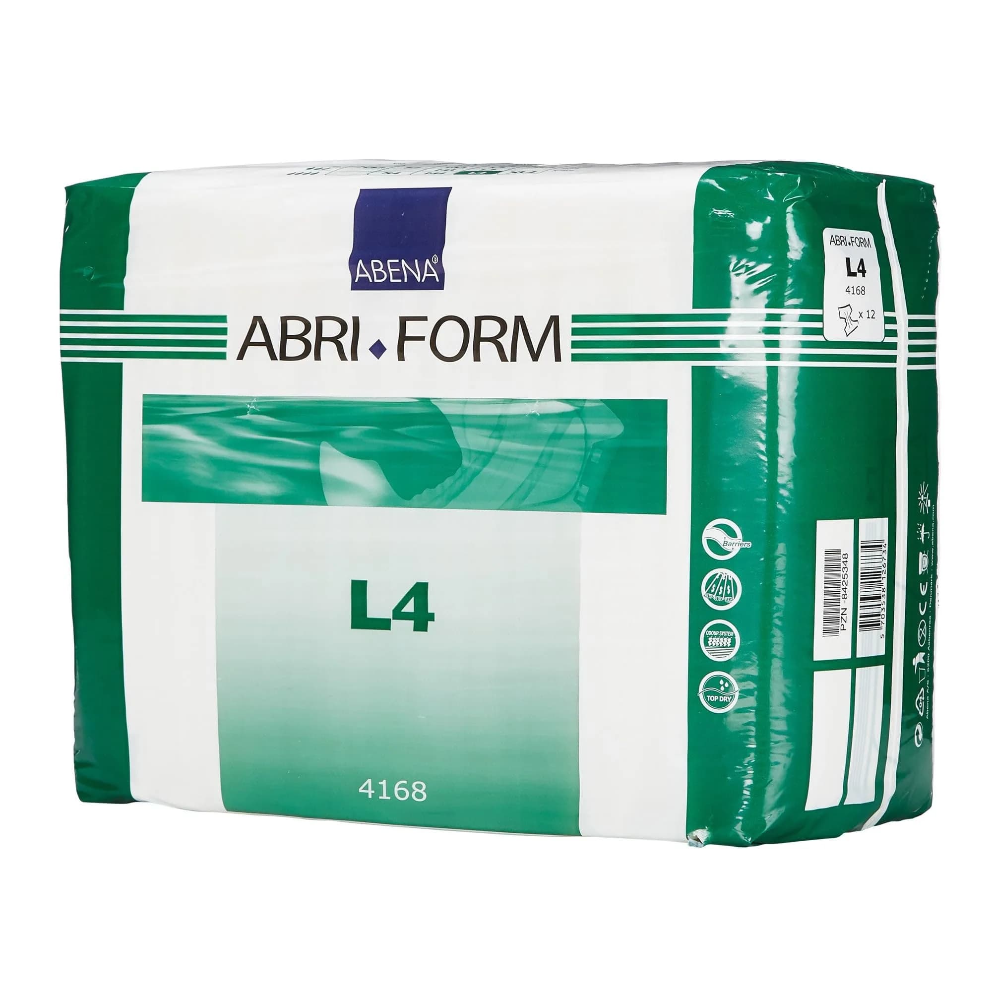 Abena Abri-Form Comfort L4 Plastic-Backed Briefs Large 36 Count | High Absorbency for All-Day Protection — Large