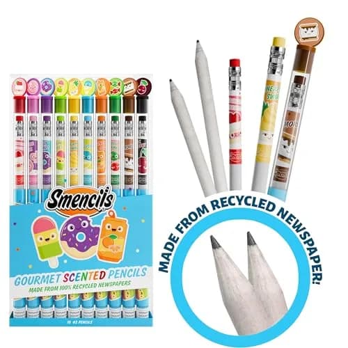 Smencils Scented Graphite HB #2 Pencils (10-Pack) | Recycled Newspaper, 2-Year Scent Life thumbnail 4