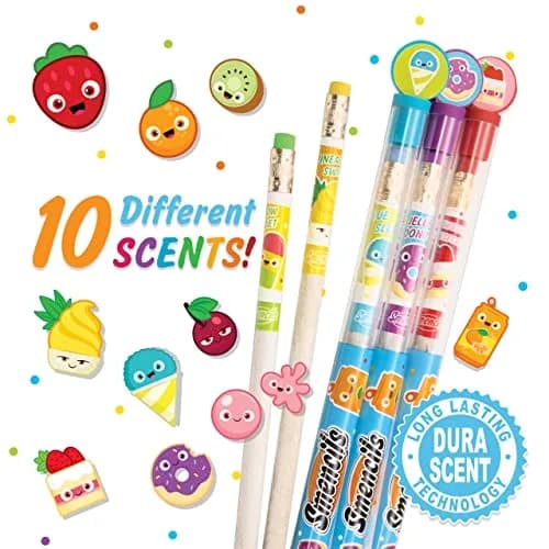 Smencils Scented Graphite HB #2 Pencils (10-Pack) | Recycled Newspaper, 2-Year Scent Life thumbnail 3