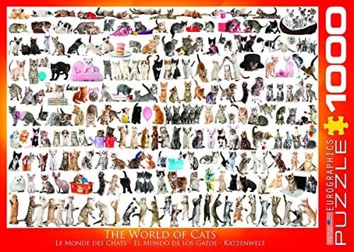 EuroGraphics World of Cats Jigsaw Puzzle 1000 Pieces | Educational STEM Toy thumbnail 3
