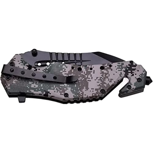 MTECH USA MT-A845DG Spring Assist Folding Knife, Black Blade, Digital Camo Handle, 5-Inch Closed, Metallic-Fiber thumbnail 2
