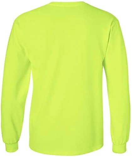 Joe's USA Long Sleeve Cotton T-Shirt Safety Green 2XL | Heavyweight 6.1oz, Comfortable Fit thumbnail 2