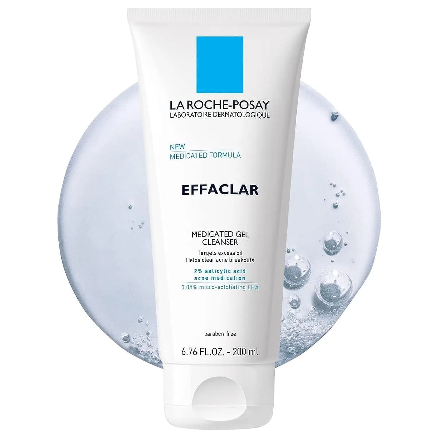 La Roche-Posay Effaclar Medicated Acne Face Wash 200ml (6.8 Fl Oz) | Dermatologist Tested for Oily & Sensitive Skin