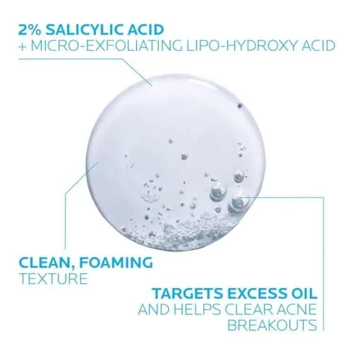La Roche-Posay Effaclar Medicated Acne Face Wash 200ml (6.8 Fl Oz) | Dermatologist Tested for Oily & Sensitive Skin thumbnail 2