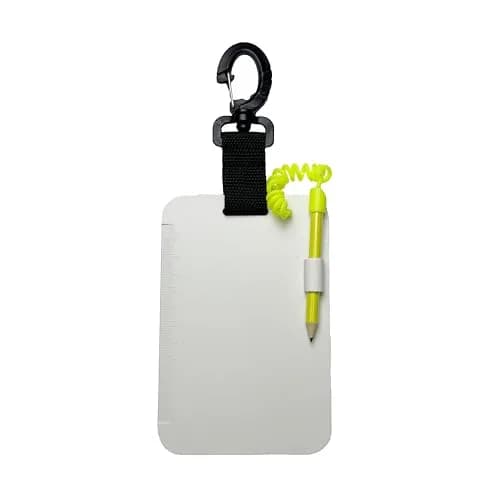 Scuba Choice 6" x 4" Diving Slate with Clip & Graphite Pencil | Waterproof Reusable Underwater Writing Pad thumbnail 1
