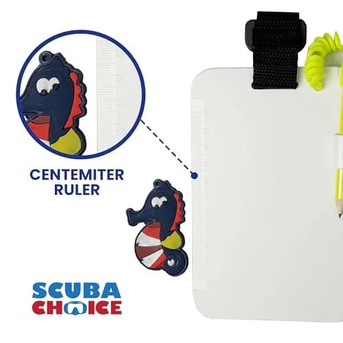 Scuba Choice 6" x 4" Diving Slate with Clip & Graphite Pencil | Waterproof Reusable Underwater Writing Pad thumbnail 4