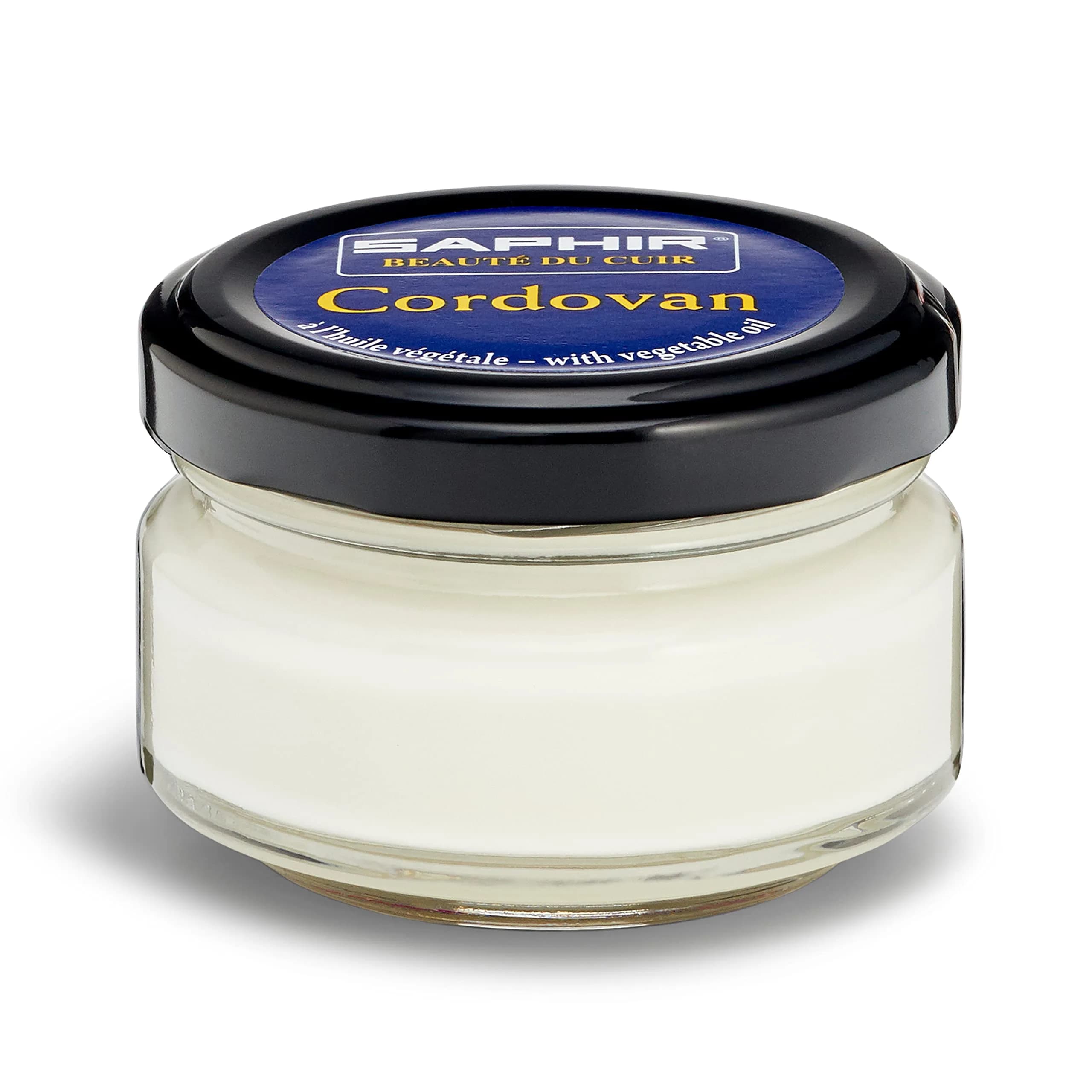 Saphir Crème Cordovan Shoe Polish 50ml (1.69 Fl Oz) | Natural Formula for Cordovan Leather — Neutral
