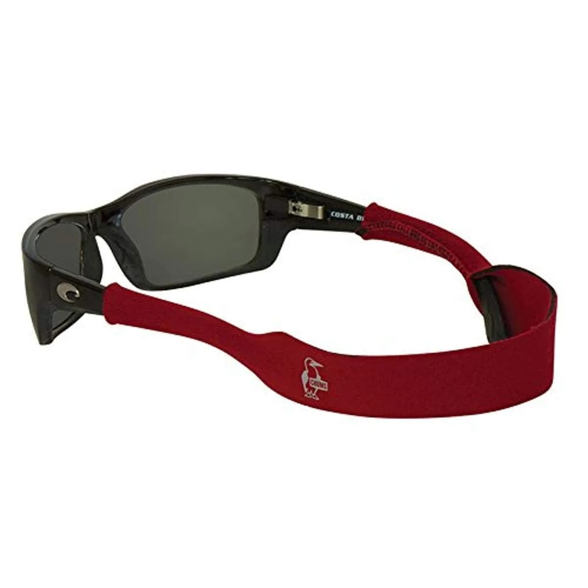 Chums Neoprene Classic Eyewear Retainer Strap - Floating Design for Large Frames, Black | 40.6 cm (16") — Red