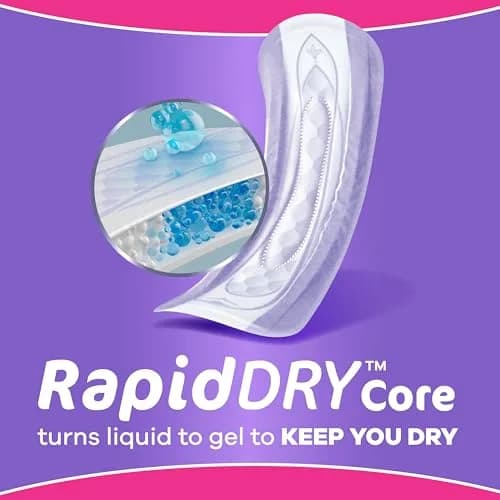 Always Discreet Moderate Long Incontinence Pads 162ct | Drier, 4 Drop Length, USA Imported thumbnail 5