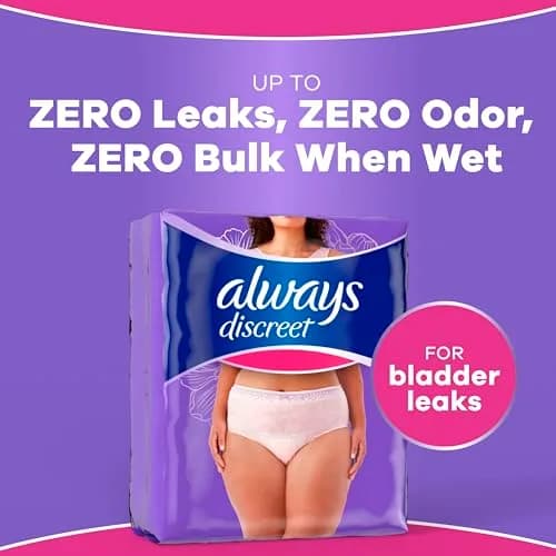 Always Discreet Incontinence Underwear for Women, Extra Large/XL, 26 Count | Max Absorbency, Discreet Fit thumbnail 3