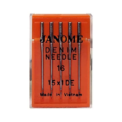 Janome Denim Sewing Machine Needles Size 100/16 (16) | Wedge Point for Heavy Fabrics thumbnail 1