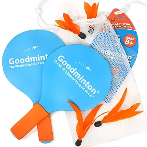 Goodminton The World's Easiest Racquet Game Set 33cm (13in) | Fun Indoor Outdoor Paddle Game thumbnail 1