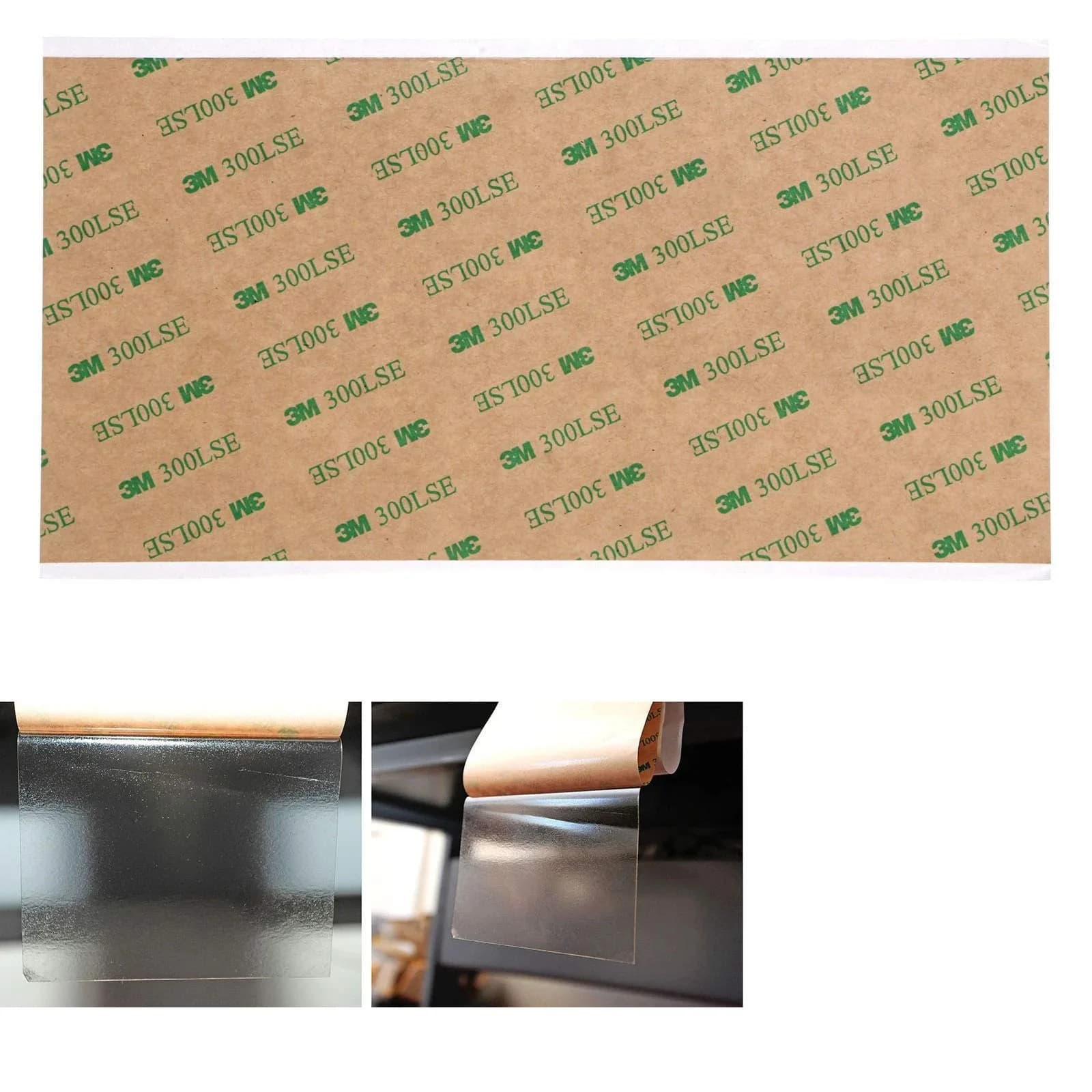 3M 300LSE Heavy Duty Double Sided Adhesive Sheet Tape 4" x 8" | High Bond Transfer Tape for Phones & Tablets - main product image