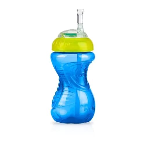 Nuby No-Spill Easy Grip Sippy Cup 300ml (10oz) 3-Pack | Spill-Proof Soft Straw Training Cup for Toddlers 12+ Months thumbnail 7