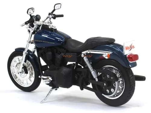 Maisto 2004 Harley Davidson Dyna Super Glide Sport Bike 1/12 Motorcycle Model Blue | Detailed Diecast Collectible thumbnail 6