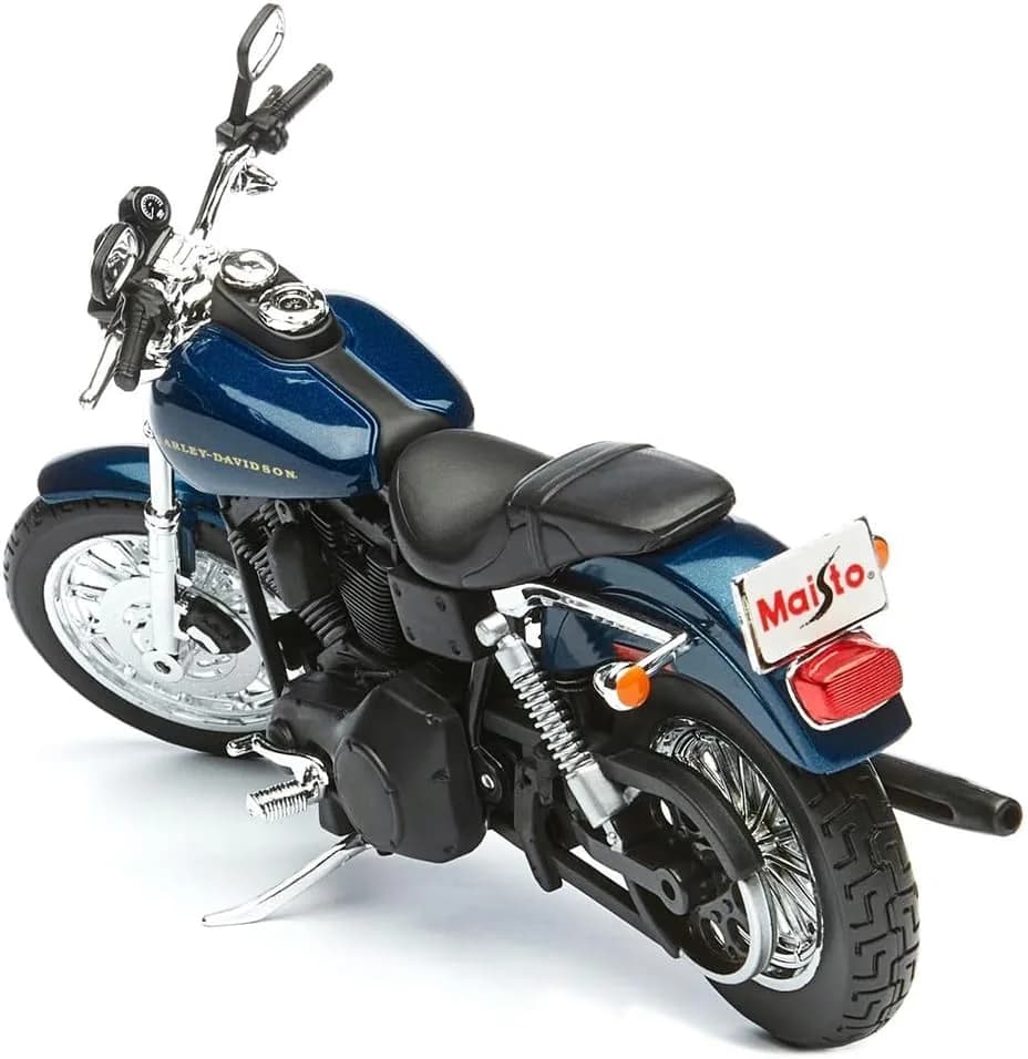 Maisto 2004 Harley Davidson Dyna Super Glide Sport Bike 1/12 Motorcycle Model Blue | Detailed Diecast Collectible thumbnail 4