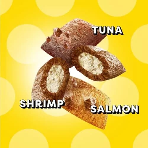 Temptations MixUps Surfer's Delight Crunchy Cat Treats - Tuna, Shrimp & Salmon Flavors, 16 oz Bag thumbnail 3