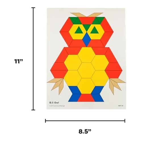 LEARNING ADVANTAGE Pattern Block Cards, Set of 20 | Shapes & Geometry for Kids thumbnail 3