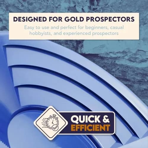 SE 12 Inch Blue Plastic Gold Panning Pan with Dual Riffles | Lightweight Prospecting Tool thumbnail 7