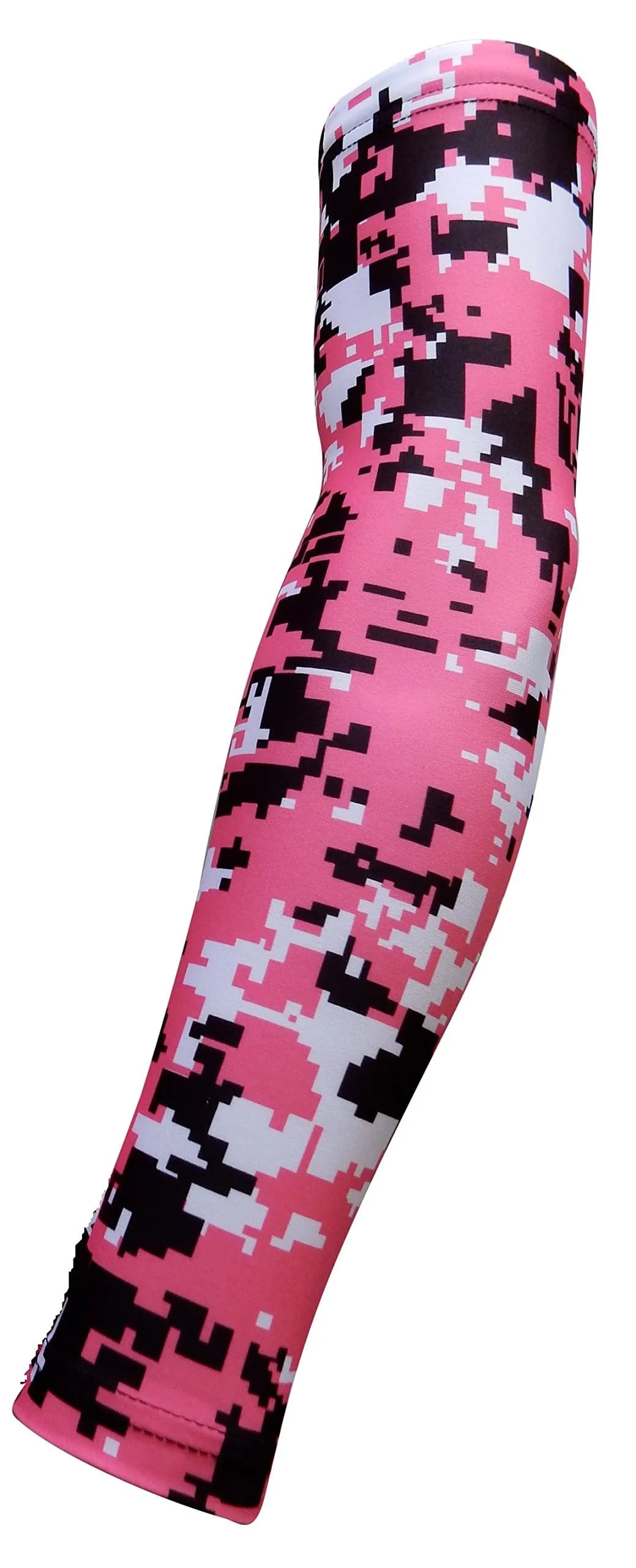 Sports Farm Moisture Wicking Compression Arm Sleeve (Pink Digital Camo, Large) | Perfect for Basketball & Sports