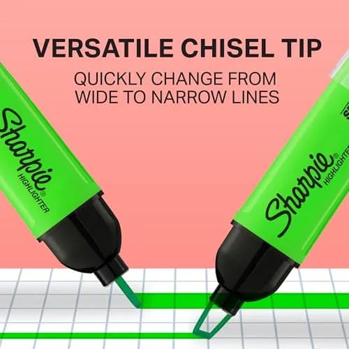 Sharpie Clear View Highlighters, Chisel Tip Marker Set, Assorted Colors, 4-Pack | Precise Control & Smear Resistant thumbnail 4
