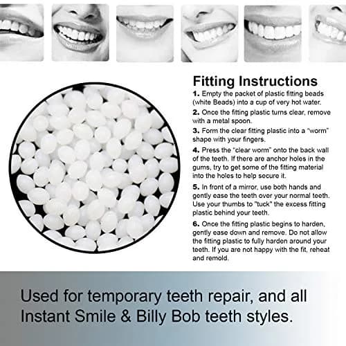 Instant Smile Billy Bob Replacement Thermal Adhesive Fitting Beads for Fake Teeth, 8 Count (0.23 kg) | Bonding Adhesive thumbnail 4