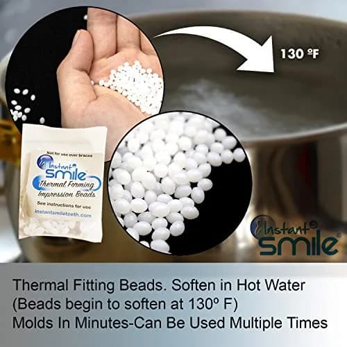 Instant Smile Billy Bob Replacement Thermal Adhesive Fitting Beads for Fake Teeth, 8 Count (0.23 kg) | Bonding Adhesive thumbnail 3