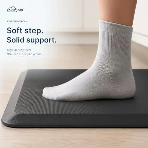 Sky Solutions Anti Fatigue Floor Mat 51cm x 100cm (20in x 39in) | Cushioned Comfort for Indian Kitchens & Offices thumbnail 7