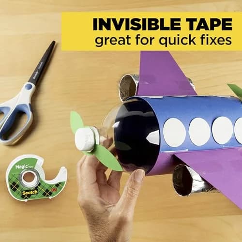 Scotch Magic Tape 3/4 in x 350 in per Roll — 12 Rolls with Dispensers | Invisible Matte Finish, Permanent Adhesive thumbnail 6