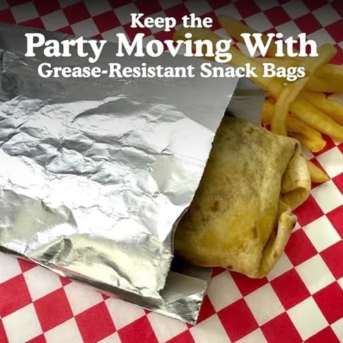 Regency Wraps Grease Resistant Snack Bags, Foil Lined Burger Bags, 25 Count | Insulated for Hot & Cold Food thumbnail 5