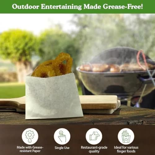 Regency Wraps Grease Resistant French Fry Bags 4.5 x 3.5 Inch Pack of 50 | Keep Hands Clean at Parties thumbnail 4