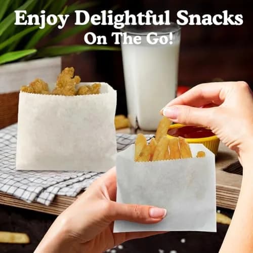 Regency Wraps Grease Resistant French Fry Bags 4.5 x 3.5 Inch Pack of 50 | Keep Hands Clean at Parties thumbnail 3