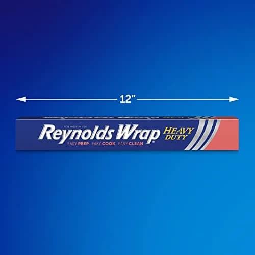 Reynolds Heavy Duty Aluminum Foil Roll 12 Inch Wide, 130 Sq Ft | Strong & Durable for Grilling & Cooking thumbnail 2