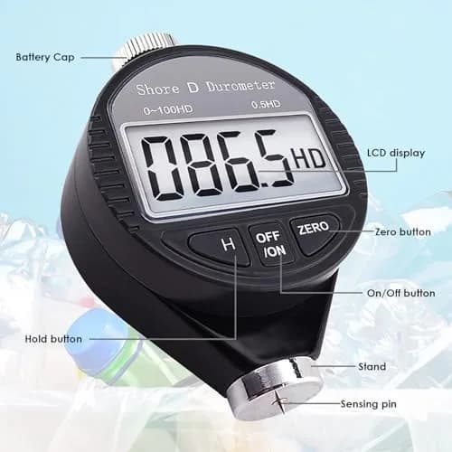 Gain Express Shore D Hardness Tester 87mm x 56mm x 25mm | Precise Digital Durometer for Rubber & Plastics thumbnail 6