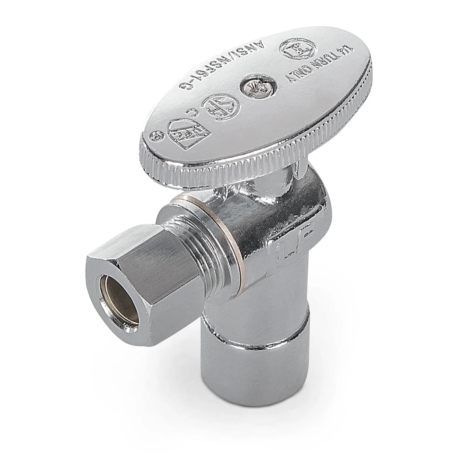 Midline Valve 81212QS-OM 1/2 in. Sweat x 3/8 in. O.D. COMP Angle Shut-off Valve | NSF Certified Lead-Free Brass