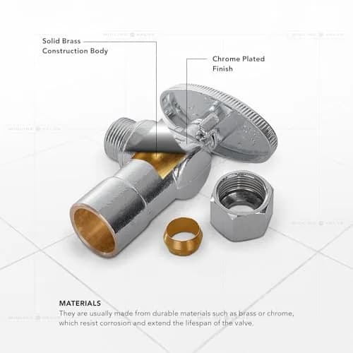 Midline Valve 81212QS-OM 1/2 in. Sweat x 3/8 in. O.D. COMP Angle Shut-off Valve | NSF Certified Lead-Free Brass thumbnail 6