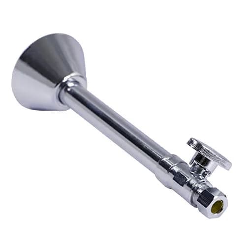 Midline Valve 84212PR-NL 1/2 in. Sweat x 3/8 in. Compression Straight Stop Valve with 5" Extension Tube | Lead-Free Brass Construction thumbnail 1