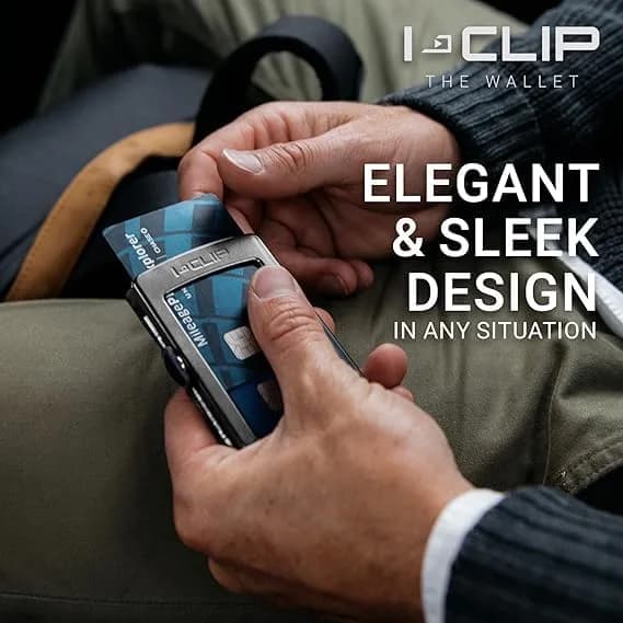 I-CLIP Premium Leather Slim Wallet with Money Clip & Card Holder - 9cm (3.5in) - Nutshell thumbnail 9