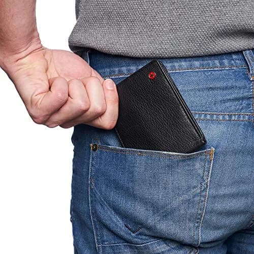 Alpine Swiss Spencer RFID Protected Leather Bifold Wallet | Black, 14 Card Pockets thumbnail 4