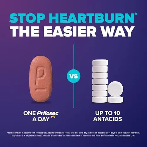 Prilosec OTC Omeprazole 20mg Delayed-Release Tablets Wildberry 42 | 24 Hour Heartburn Relief thumbnail 4