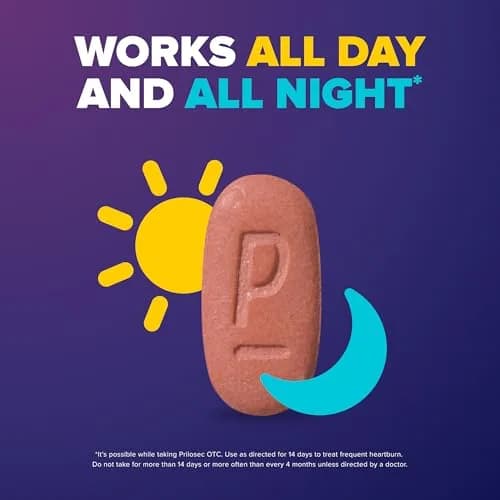 Prilosec OTC Omeprazole 20mg Delayed-Release Tablets Wildberry 42 | 24 Hour Heartburn Relief thumbnail 6