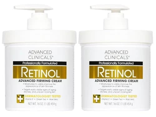 Advanced Clinicals Retinol Body Lotion & Face Moisturizer 1000ml (32 Fl Oz) | Targets Fine Lines & Wrinkles thumbnail 1