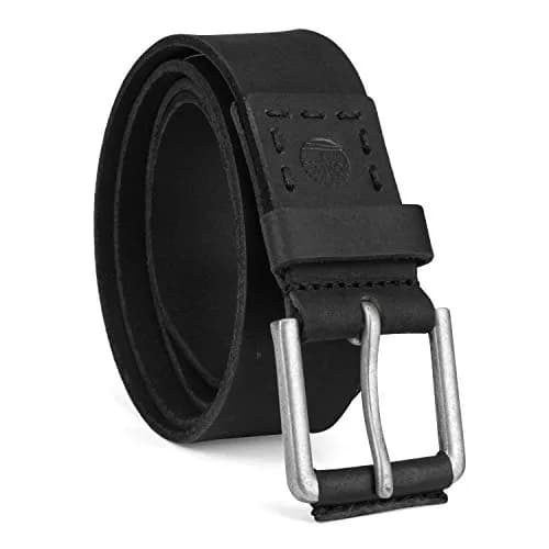 Timberland Men 40mm Pull Up Leather Belt, Black, 36 | Classic Casual Leather Belt for Men thumbnail 1