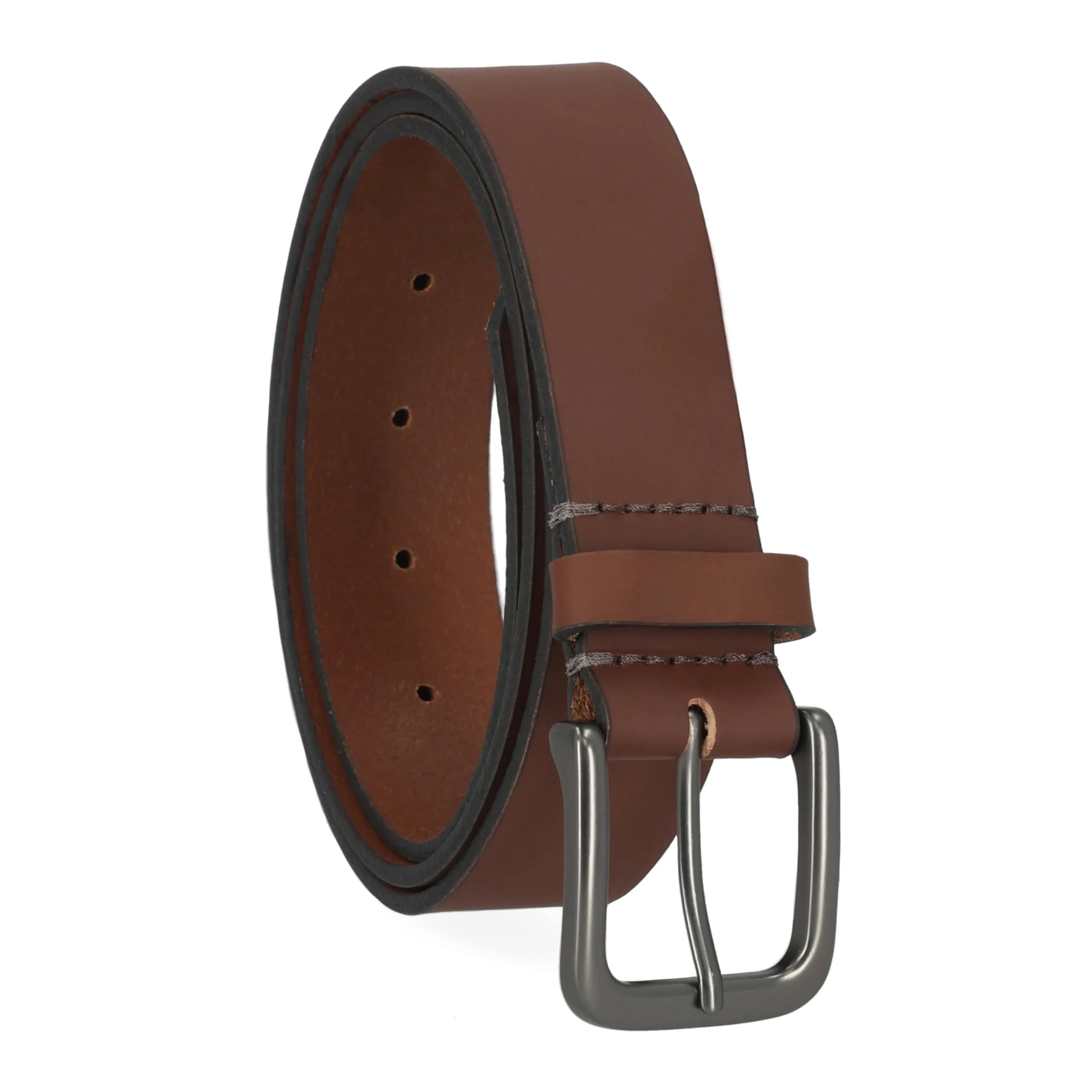 Timberland Men's 35mm Classic Buckle Jean Leather Belt, Black, 36 (1.25 inches / 32 mm) — Brown