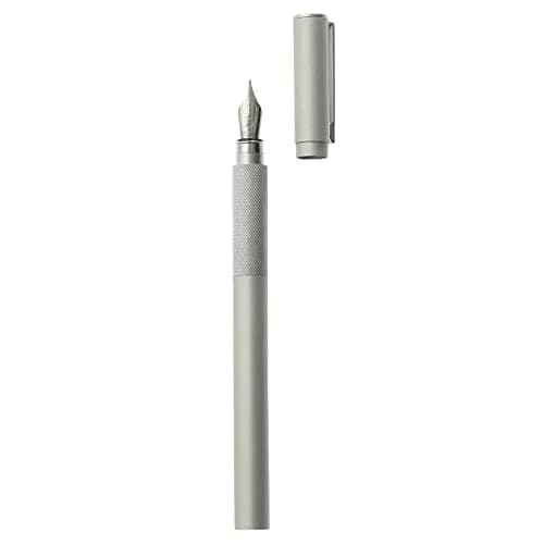 MUJI Aluminum Fountain Pen Black Ink | Smooth Writing Instrument thumbnail 1