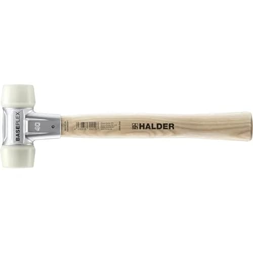 Halder Baseplex Soft-Faced Mallet 40mm (1.57 in) | Hard Nylon Inserts, Zinc Die-Cast Housing, Wooden Handle thumbnail 1