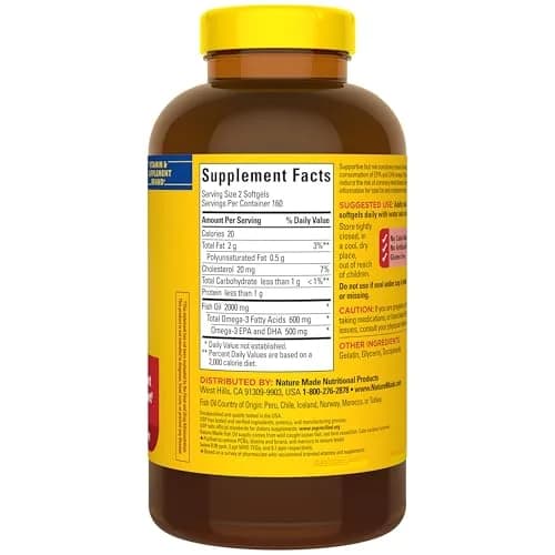 Nature Made Fish Oil Omega 3 Supplements 1000mg Softgels 320 Count thumbnail 7